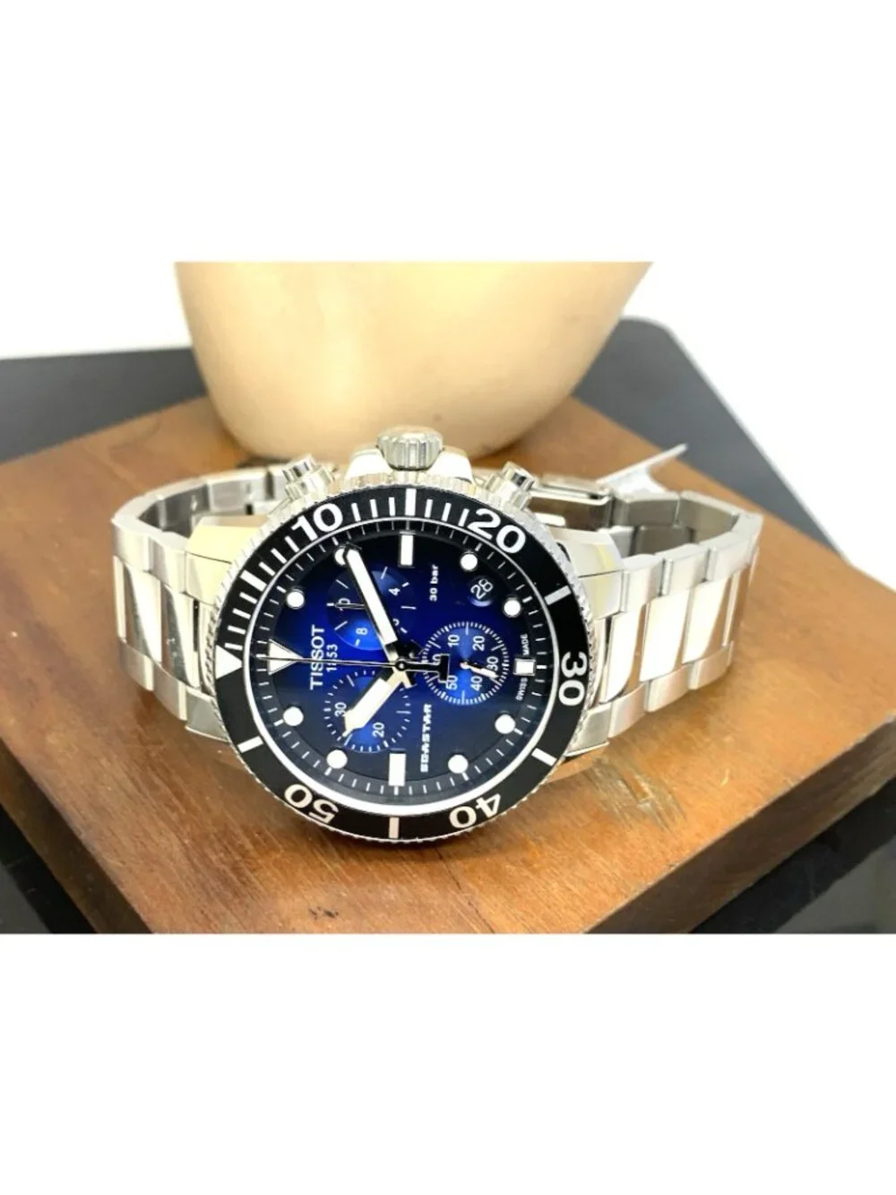 Tissot Men's Watch Seastar Chronograph Swiss Quartz Blue Dial T1204171104101
